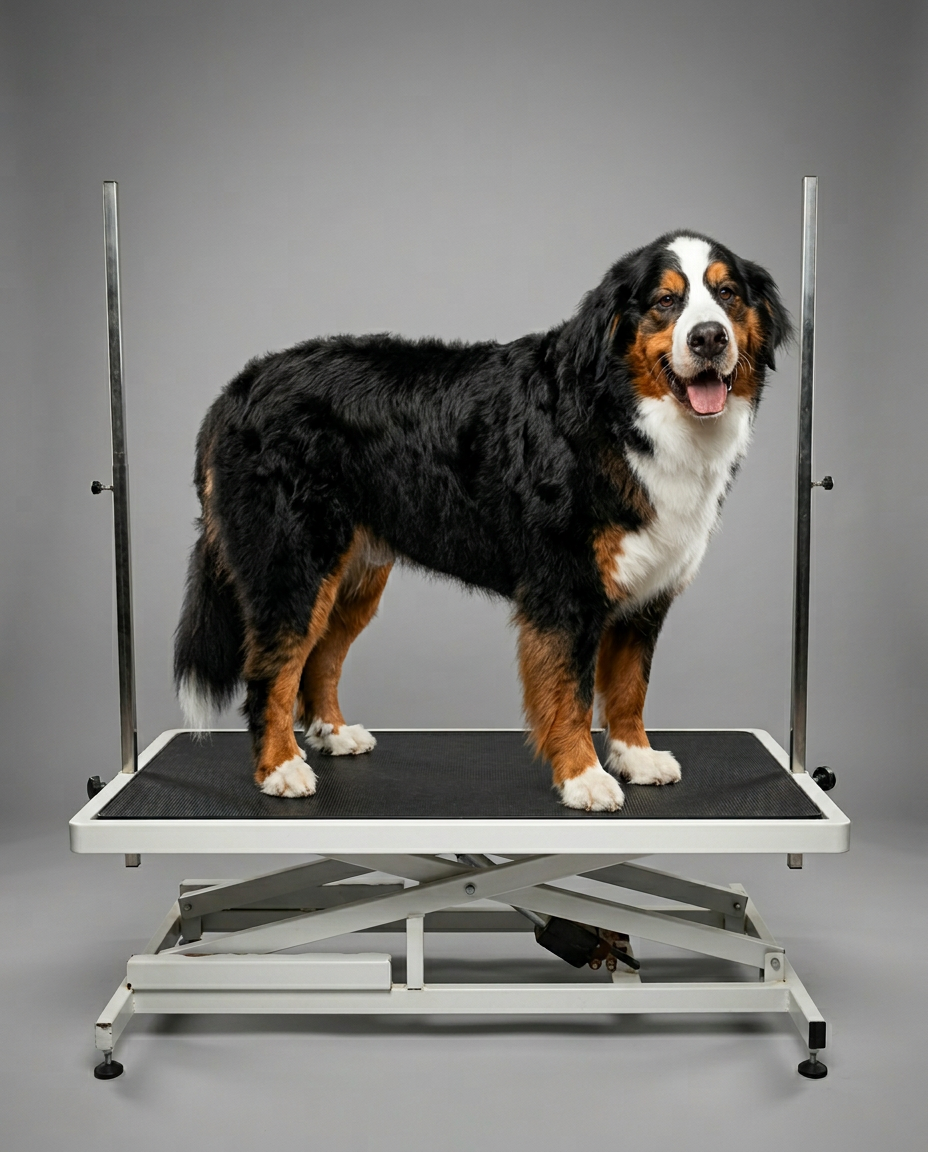Atlas the Bernese Mountain Dog groomed at KAE9